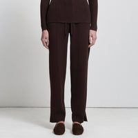 Base Layer Wide Leg Knit Pant- Espresso