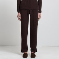 Base Layer Wide Leg Knit Pant- Espresso