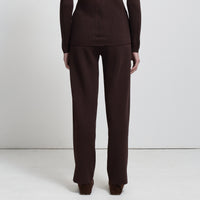 Base Layer Wide Leg Knit Pant- Espresso