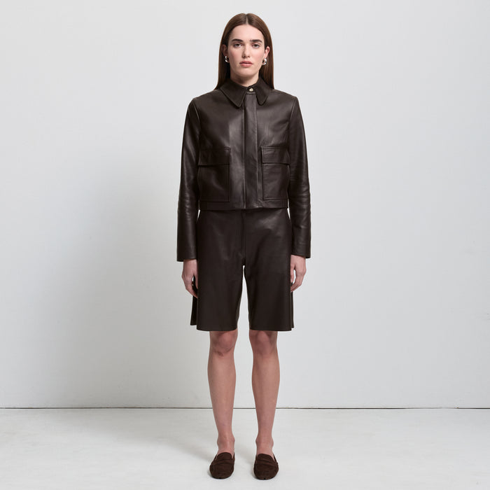 Xavier Shorts - Espresso Leather