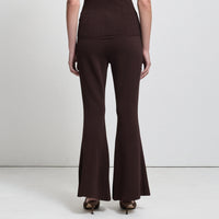Base Layer Flared Knit Pant- Espresso