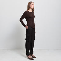 Base Layer Multi-Rib Long Sleeve Knit - Espresso
