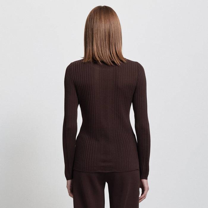 Base Layer Multi-Rib Long Sleeve Knit - Espresso