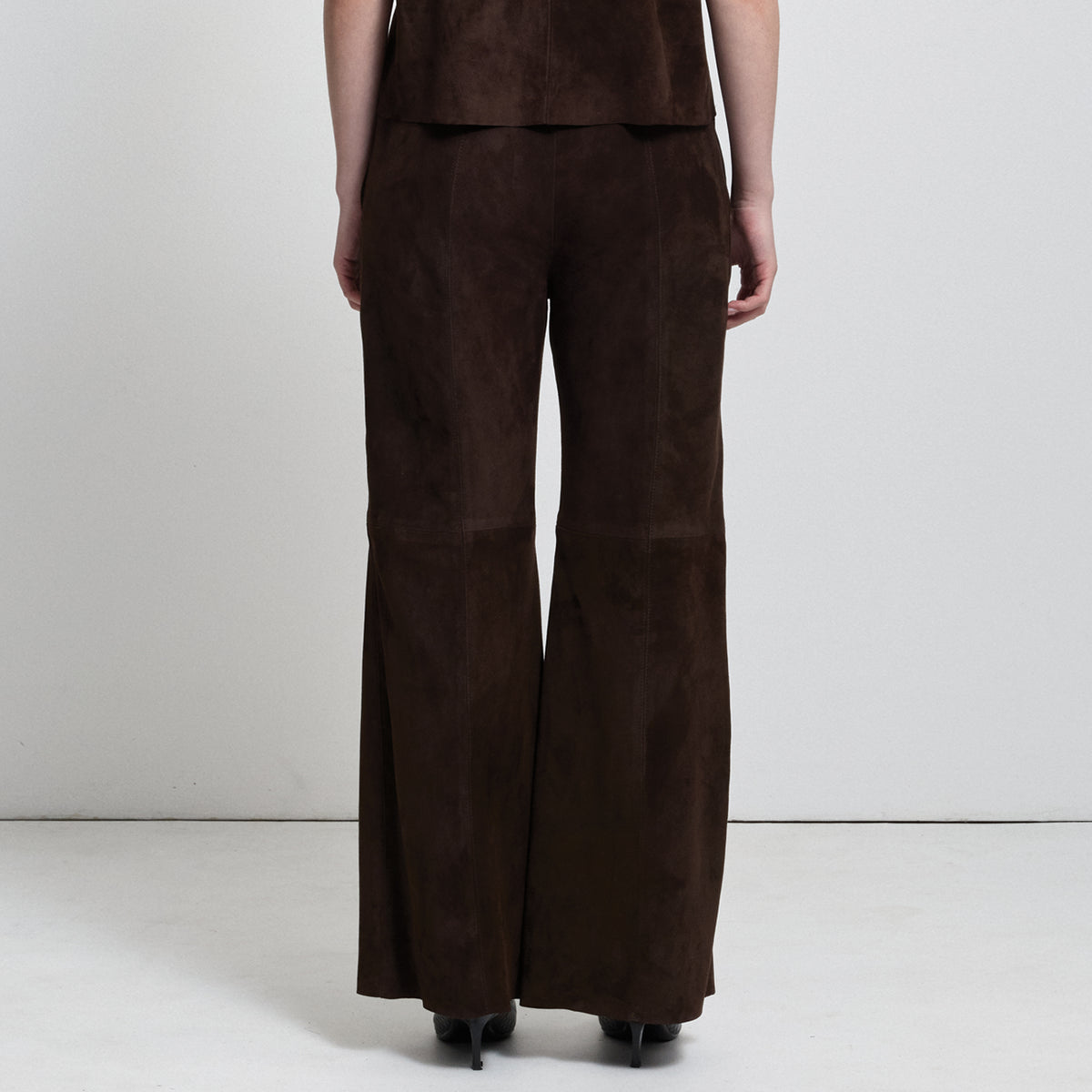 Chicago Wide Leg Pant - Coffee Suede