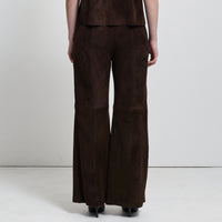 Chicago Wide Leg Pant - Coffee Suede