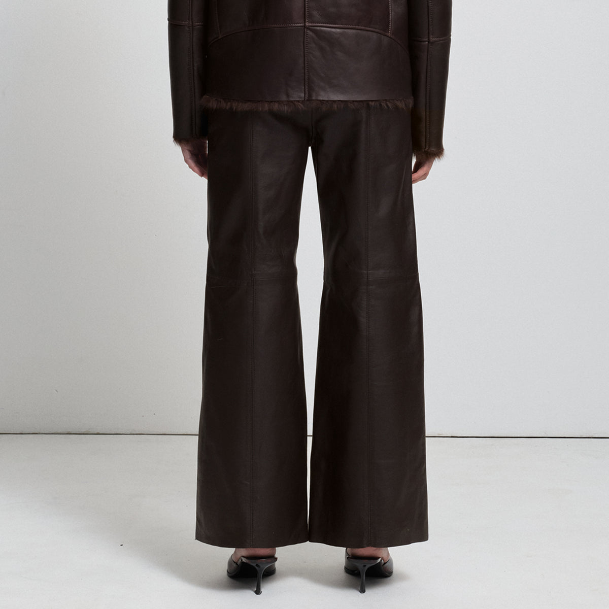 Chicago Wide Leg Pant - Espresso Leather