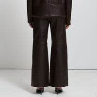 Chicago Wide Leg Pant - Espresso Leather