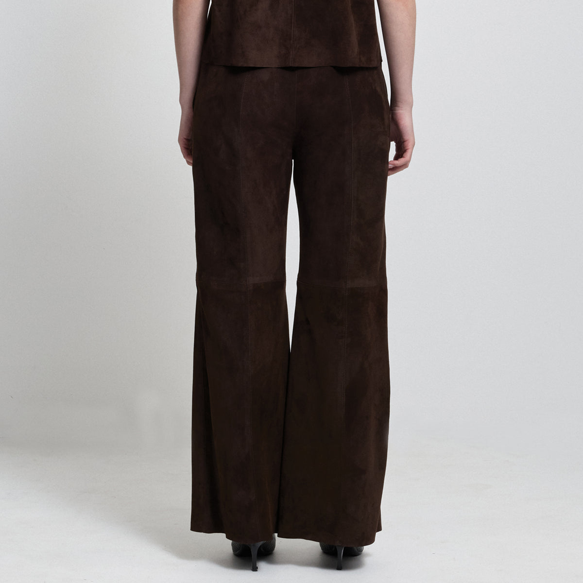 Chicago Wide Leg Pant - Coffee Suede
