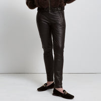 Frankie Jogger Pant - Espresso Leather