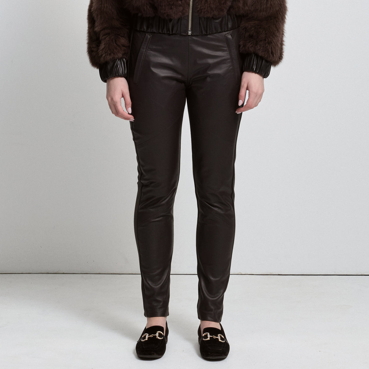 Frankie Jogger Pant - Espresso Leather