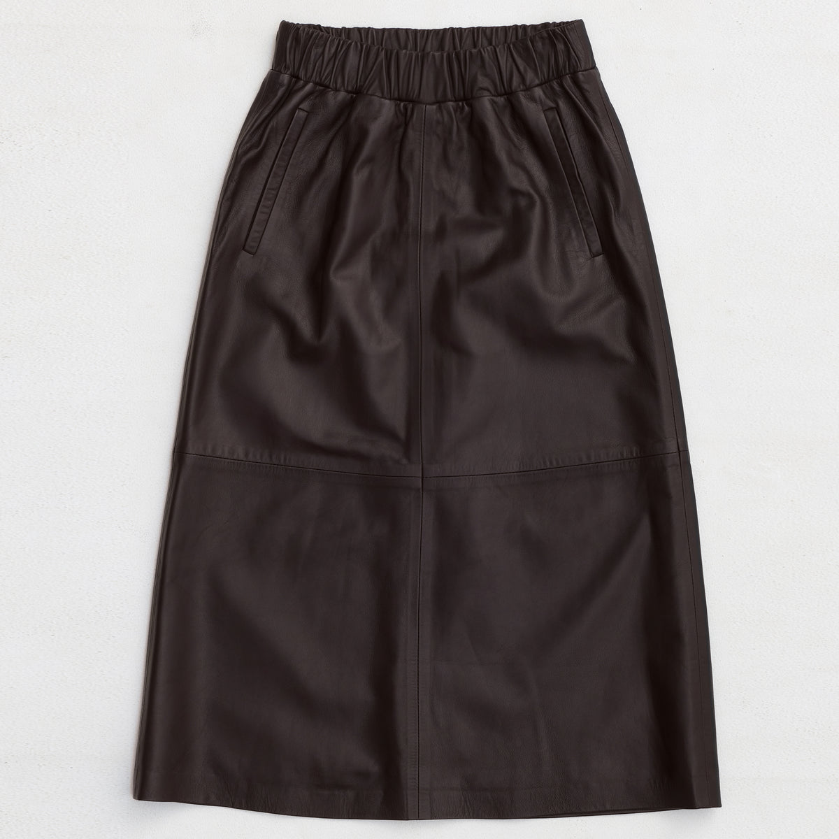 Gabriella Skirt - Espresso Leather
