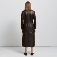 Harper Trench Coat - Espresso Leather