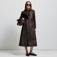 Harper Trench Coat - Espresso Leather