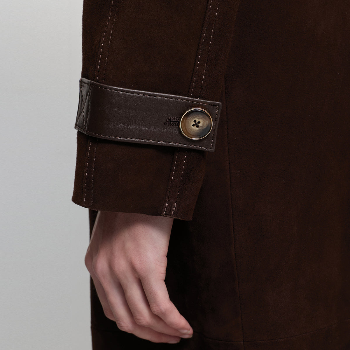 Logan Trench Coat - Coffee Suede