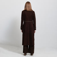 Logan Trench Coat - Coffee Suede