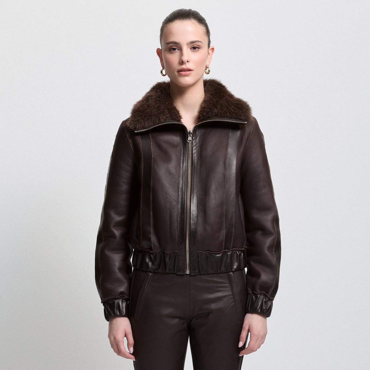 Luisa Shearling Jacket - Espresso
