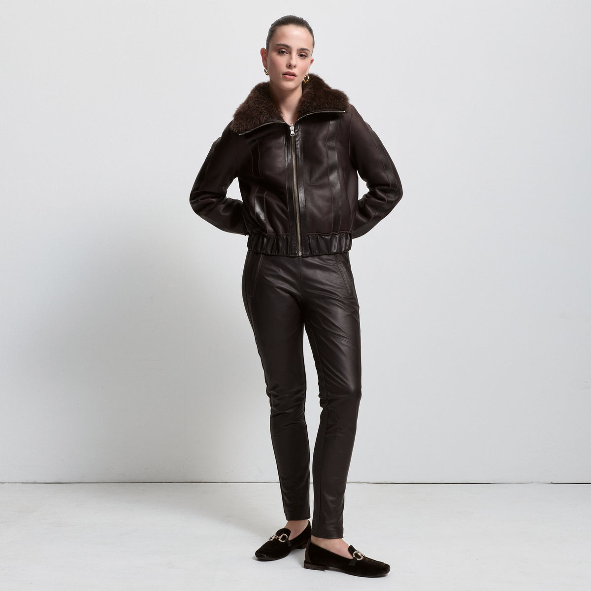 Luisa Shearling Jacket - Espresso