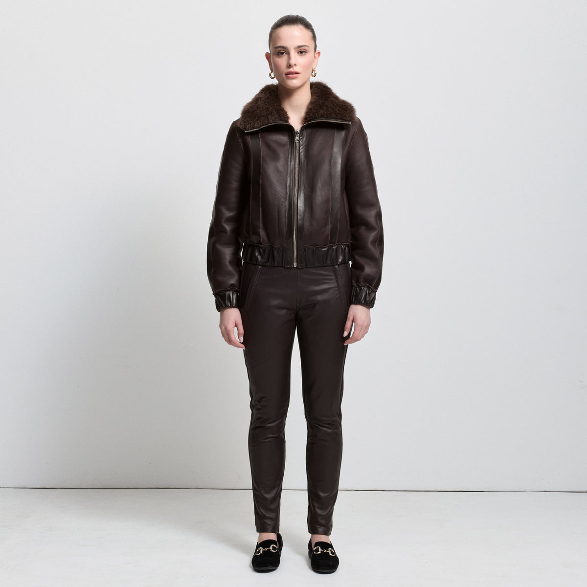Luisa Shearling Jacket - Espresso