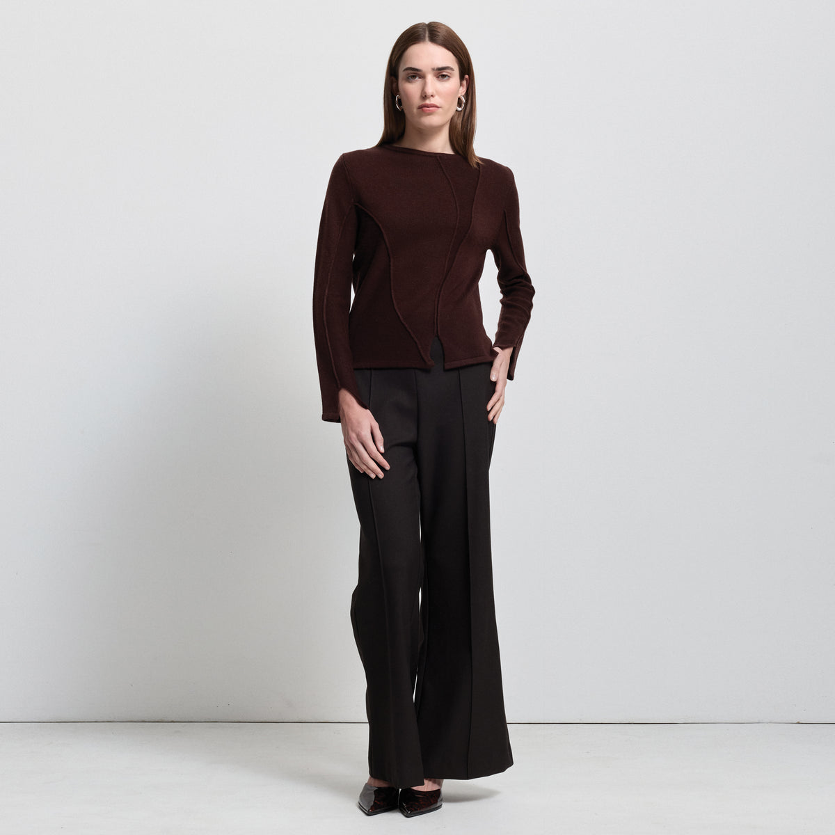 Maya Cashmere Blend Knit - Espresso