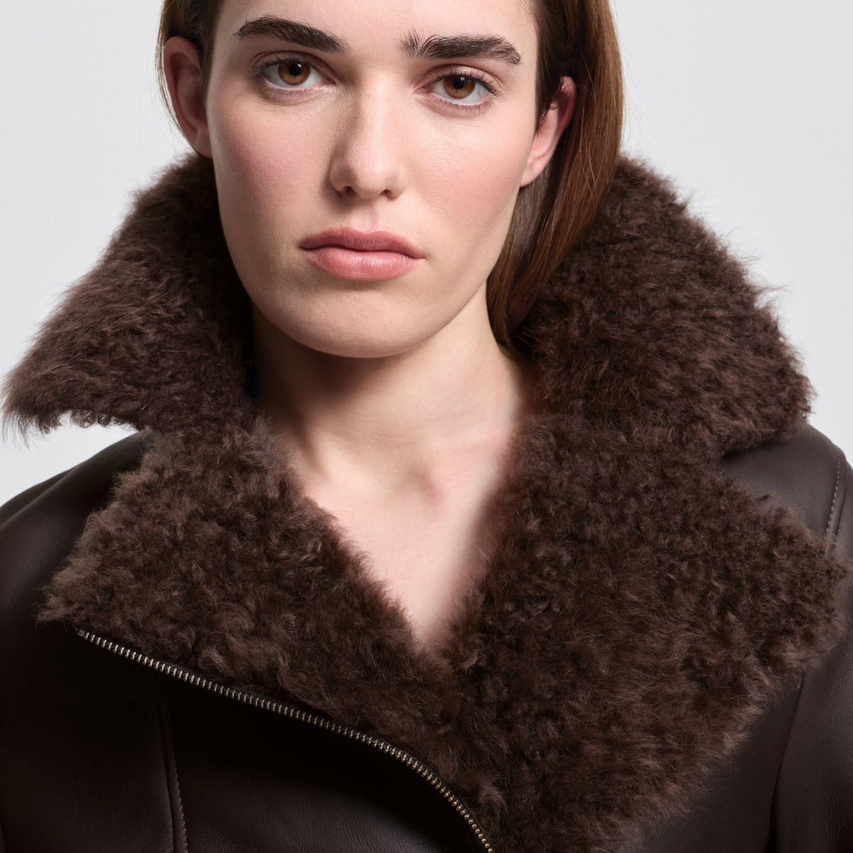 Sadie Shearling Coat - Espresso