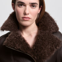 Sadie Shearling Coat - Espresso