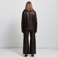 Chicago Wide Leg Pant - Espresso Leather