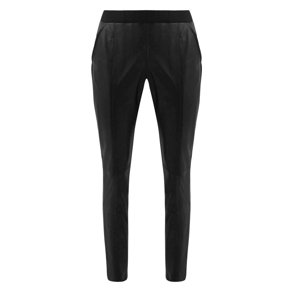 Fergie Leather Jogger Pant - Jet Black