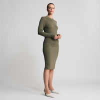 Base Layer Collar Wrap Knit - Fern