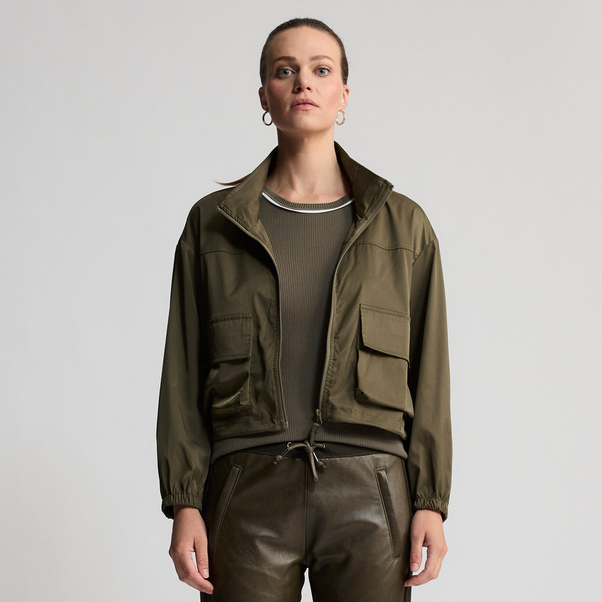 Simi - Cropped Windbreaker - Fern