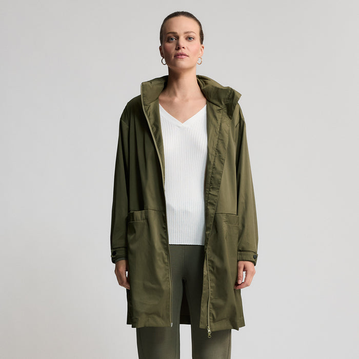 Loretta - Longline Windbreaker - Fern