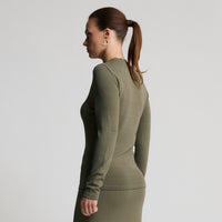 Base Layer Collar Wrap Knit - Fern