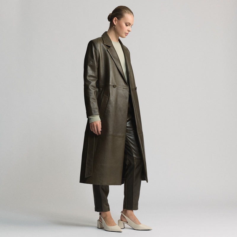 Amelia Trench Coat - Fern