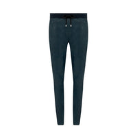 Frankie Leather Jogger Pant - British Navy