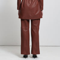Chicago Wide Leg Pant - Honey Textured Leather