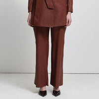 Chicago Wide Leg Pant - Honey Textured Leather