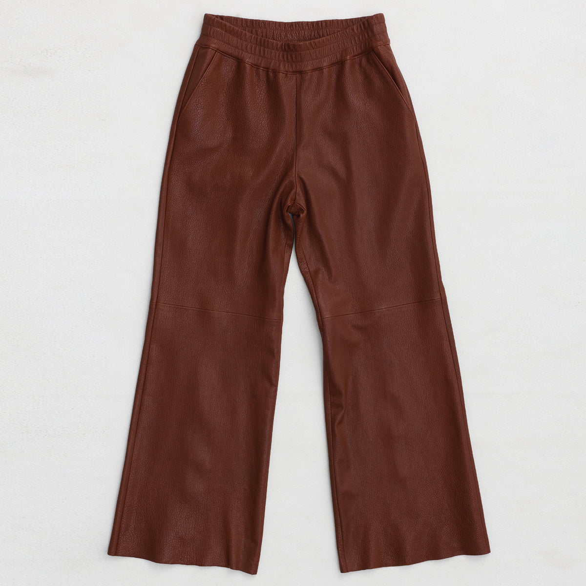 Chicago Wide Leg Pant - Honey Textured Leather