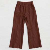 Chicago Wide Leg Pant - Honey Textured Leather