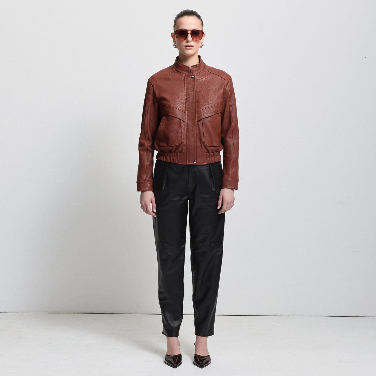 Rory Jacket - Honey Textured Leather