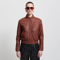 Rory Jacket - Honey Textured Leather