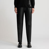 Tanya Leather Ponte Pant - Jet Black