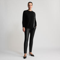 Fergie Leather Jogger Pant - Jet Black