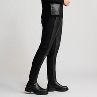 Tanya Leather Ponte Pant - Jet Black