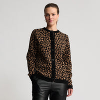 Chiara - Reversible Cashmere Knit Cardigan - Leopard