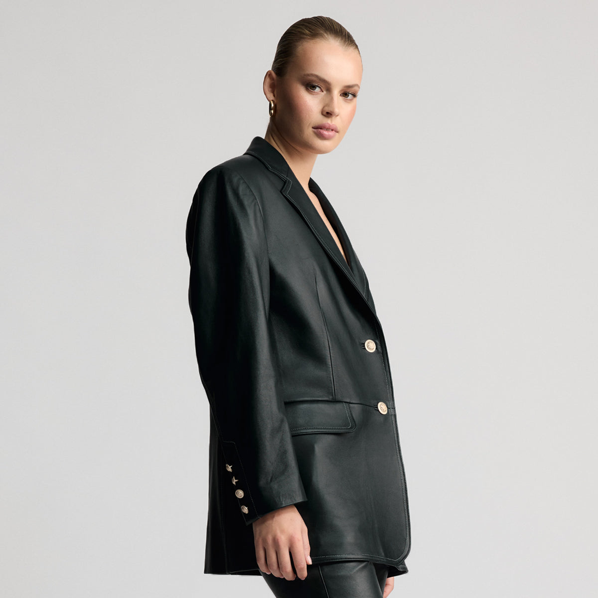 Darcy - Oversized Blazer - Jet Black