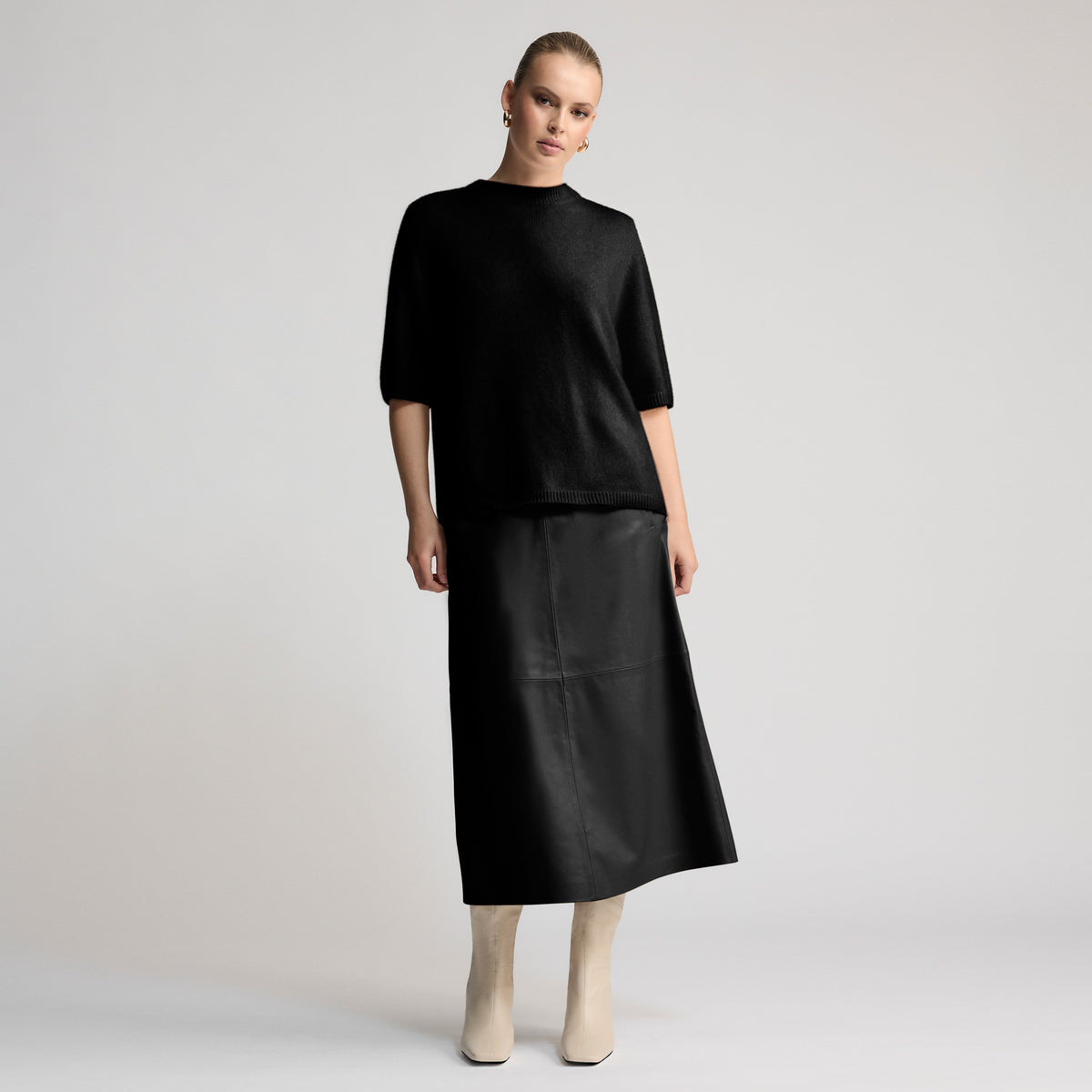 Gabriella - Long Skirt - Jet Black