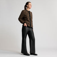 Chicago - Wide Leg Leather Pant - Jet Black