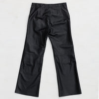Colton Baggy Wide Leg Pant - Jet Black Leather