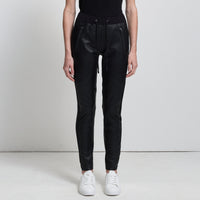 Frankie Jogger Pant - Jet Black Leather