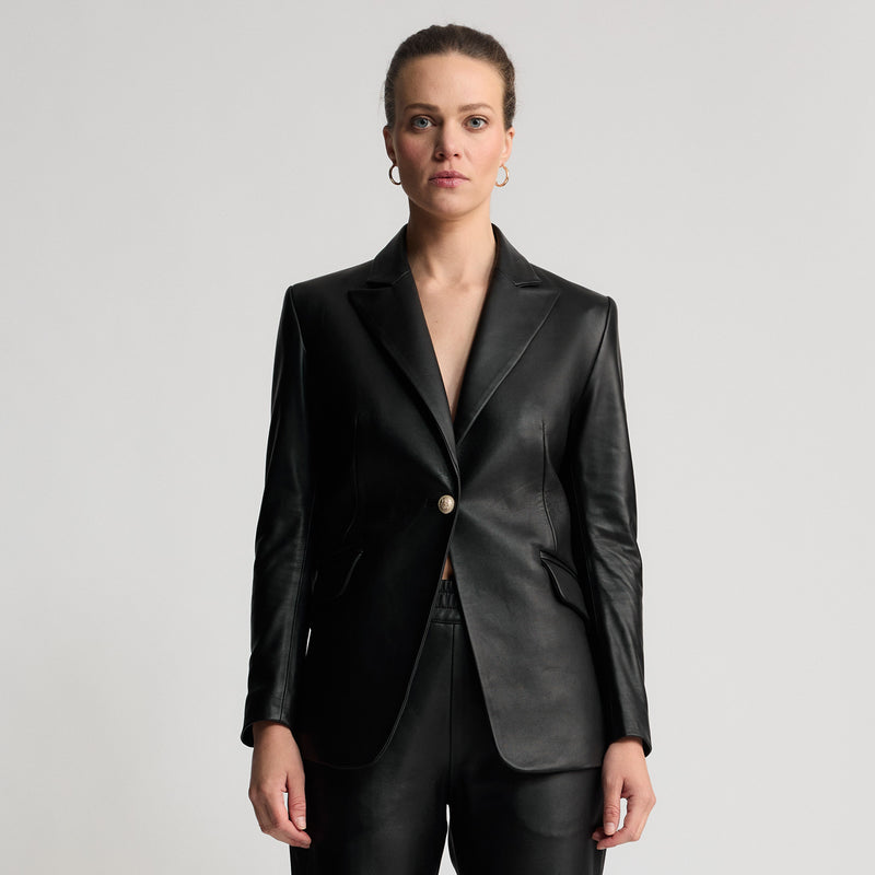 Samantha - Tailored Blazer - Jet Black