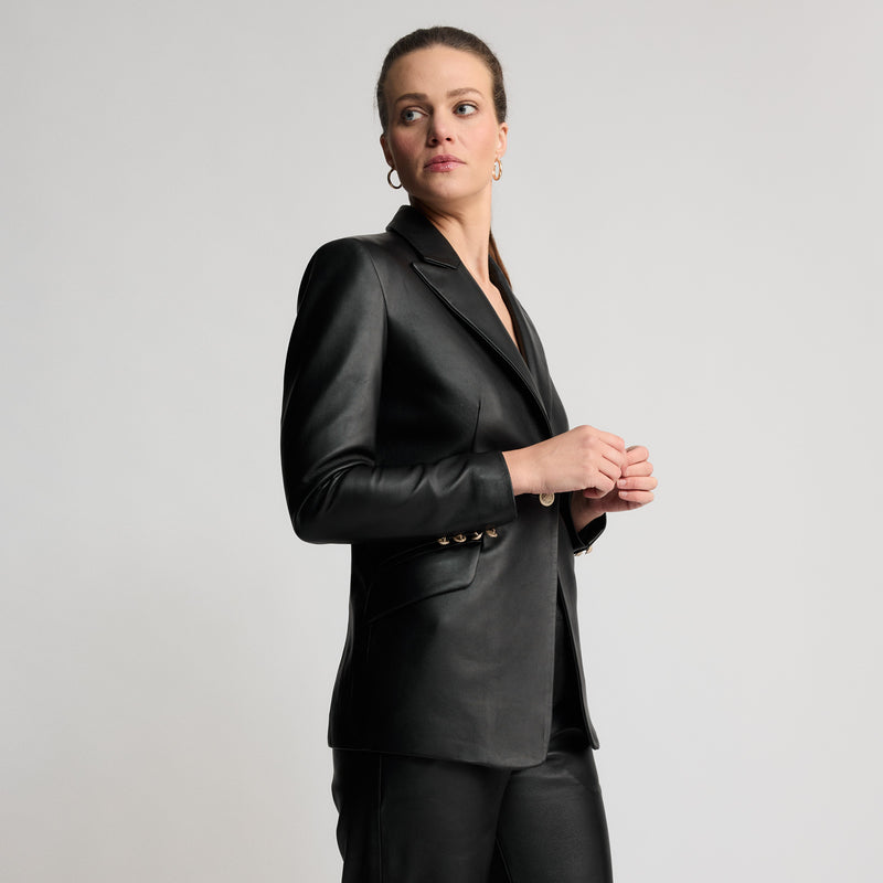 Samantha - Tailored Blazer - Jet Black